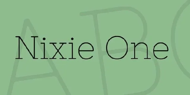 Nixie One font