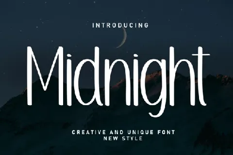 Midnight Display font
