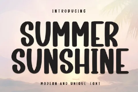 Summer Sunshine Display font