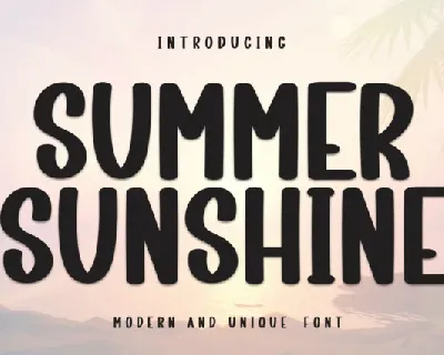 Summer Sunshine Display font