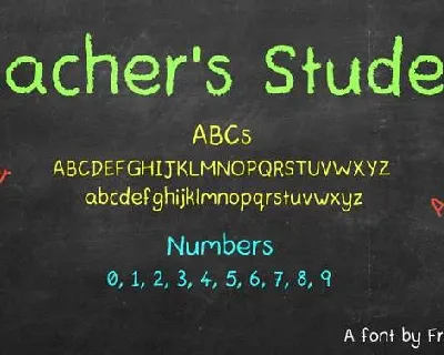 Teachers Student font