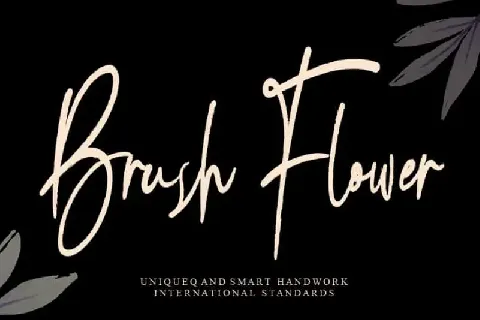 Brush Flower Handwritten font