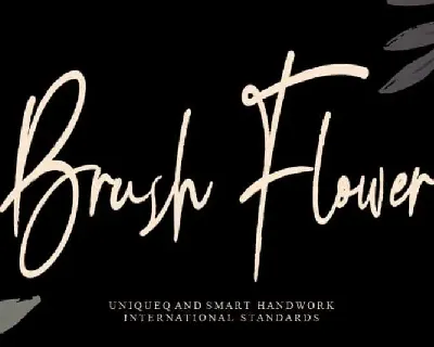 Brush Flower Handwritten font