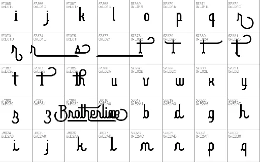 Brotherline Monoline font