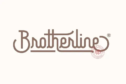 Brotherline Monoline font