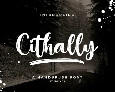 Cithally Brush font