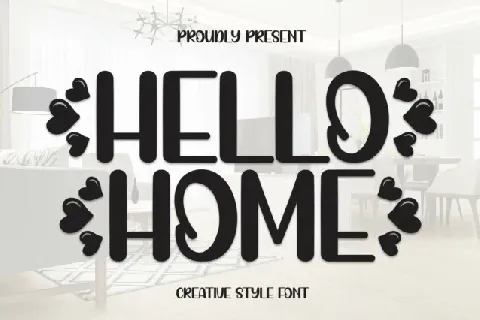 Hello Home Display font