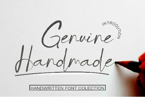 Genuine Handmade font
