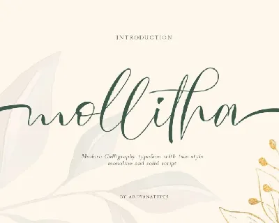 Mollitha Modern Calligraphy font