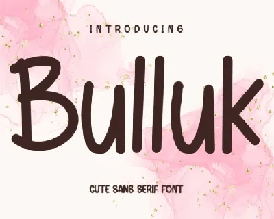 Bulluk Display font