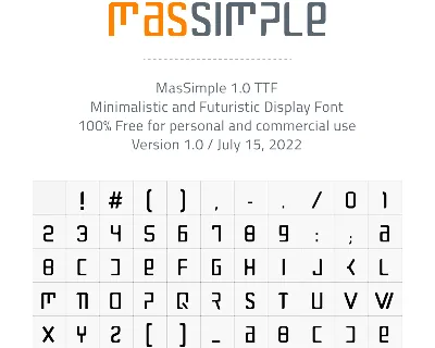 MasSimple 1.0 font