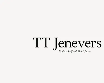 TT Jenevers Family font