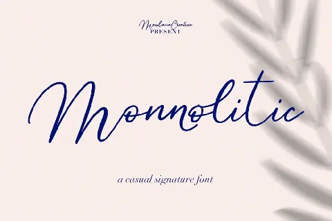 Monnolitic font