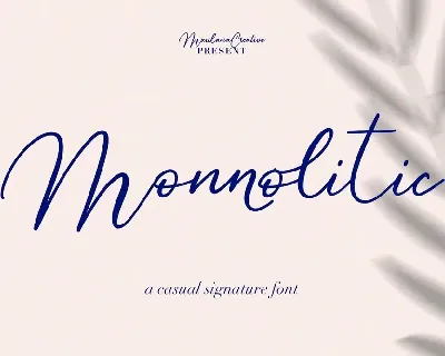 Monnolitic font