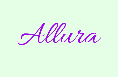 Allura font