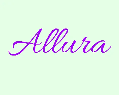 Allura font