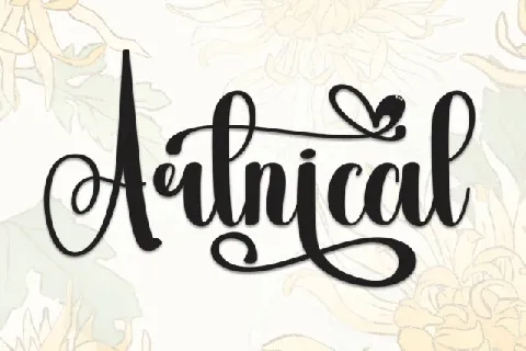 Artnical Calligraphy font