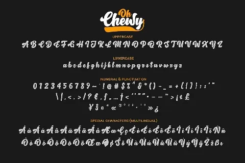 Oh Chewy font