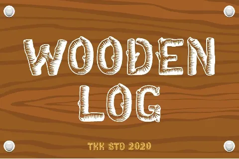 Wooden Log font