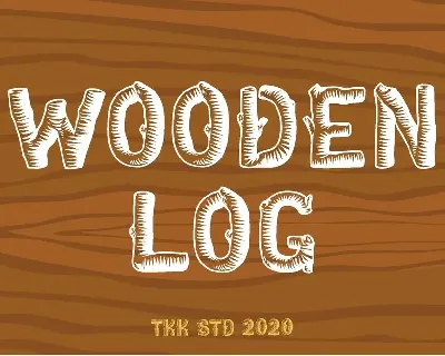 Wooden Log font