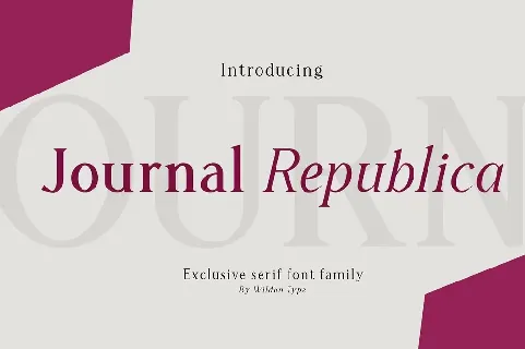 Journal Republica font