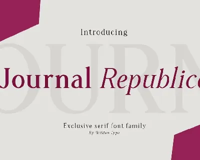 Journal Republica font