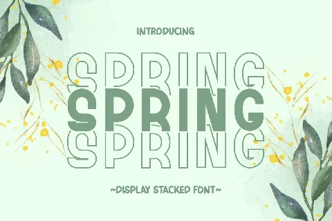 Spring Stacked font