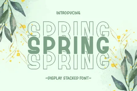 Spring Stacked font