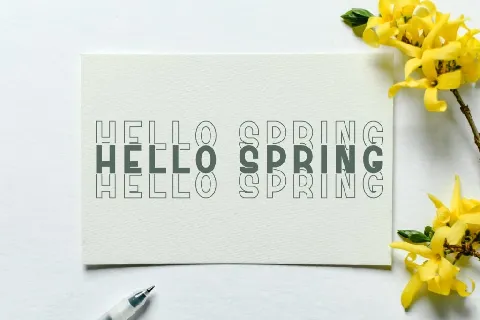 Spring Stacked font