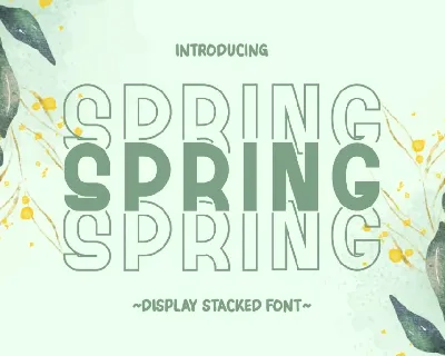Spring Stacked font