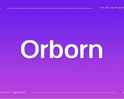 Orborn font