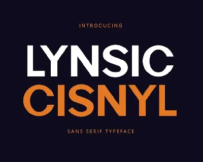 Lynsic Cisnyl font