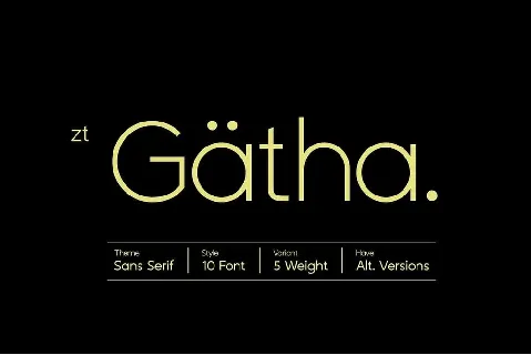 ZT Gatha font