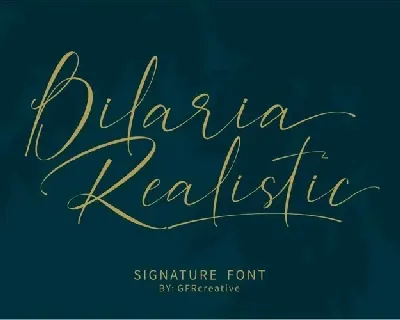 Bilaria Realistic font