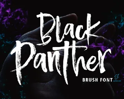 Black Panther Brush font