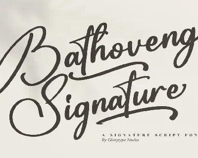 Bathoveng Signature font