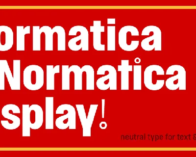 Normatica & Normatica Display Typeface font