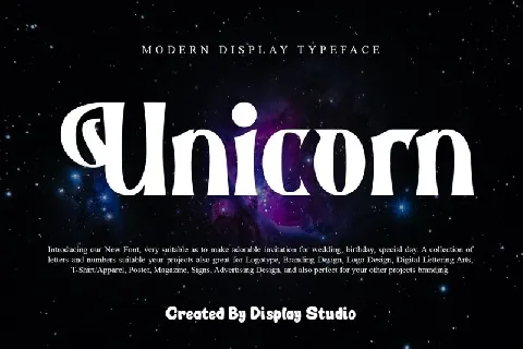 Unicorn font