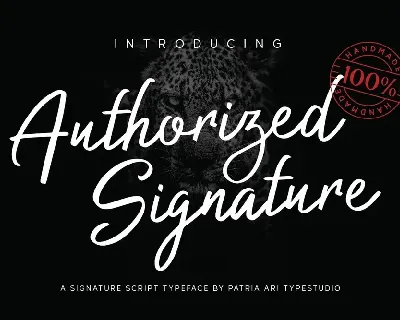 Authorized Signature font