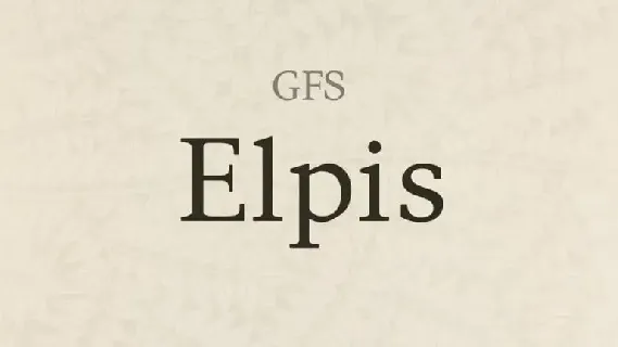 GFS Elpis Serif font