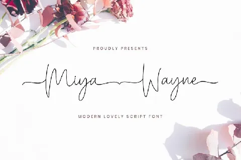 Miya Wayne Lovely Script font