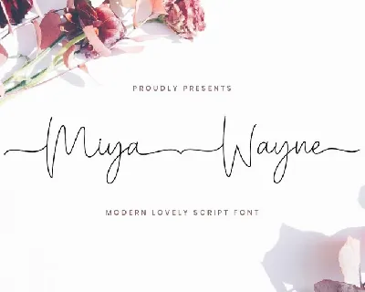 Miya Wayne Lovely Script font