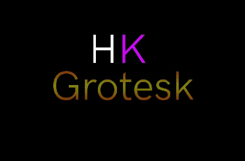 HK Grotesk Family font