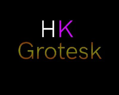 HK Grotesk Family font