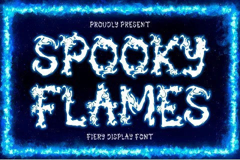Spooky Flames - Personal Use font