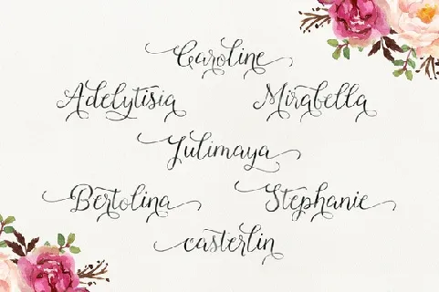 Roselina Script font