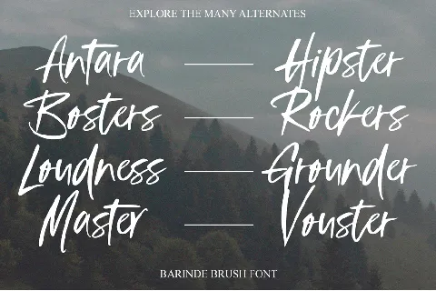 Barinde Brush font