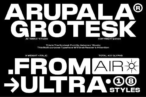 ArupalaÂ® Grotesk font