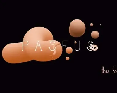 Pasfus Display font