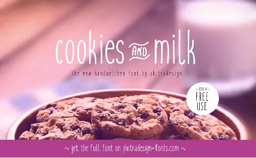 Cookies and milk font